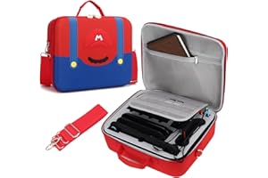 DRONSIDE Mario Carrying Case for Nintendo Switch 2 - Portable Hard Messenger Bag for Nintendo Switch 2 Console, Switch 2 Dock, Pro Controller, Joy-Con Grip and Accessories