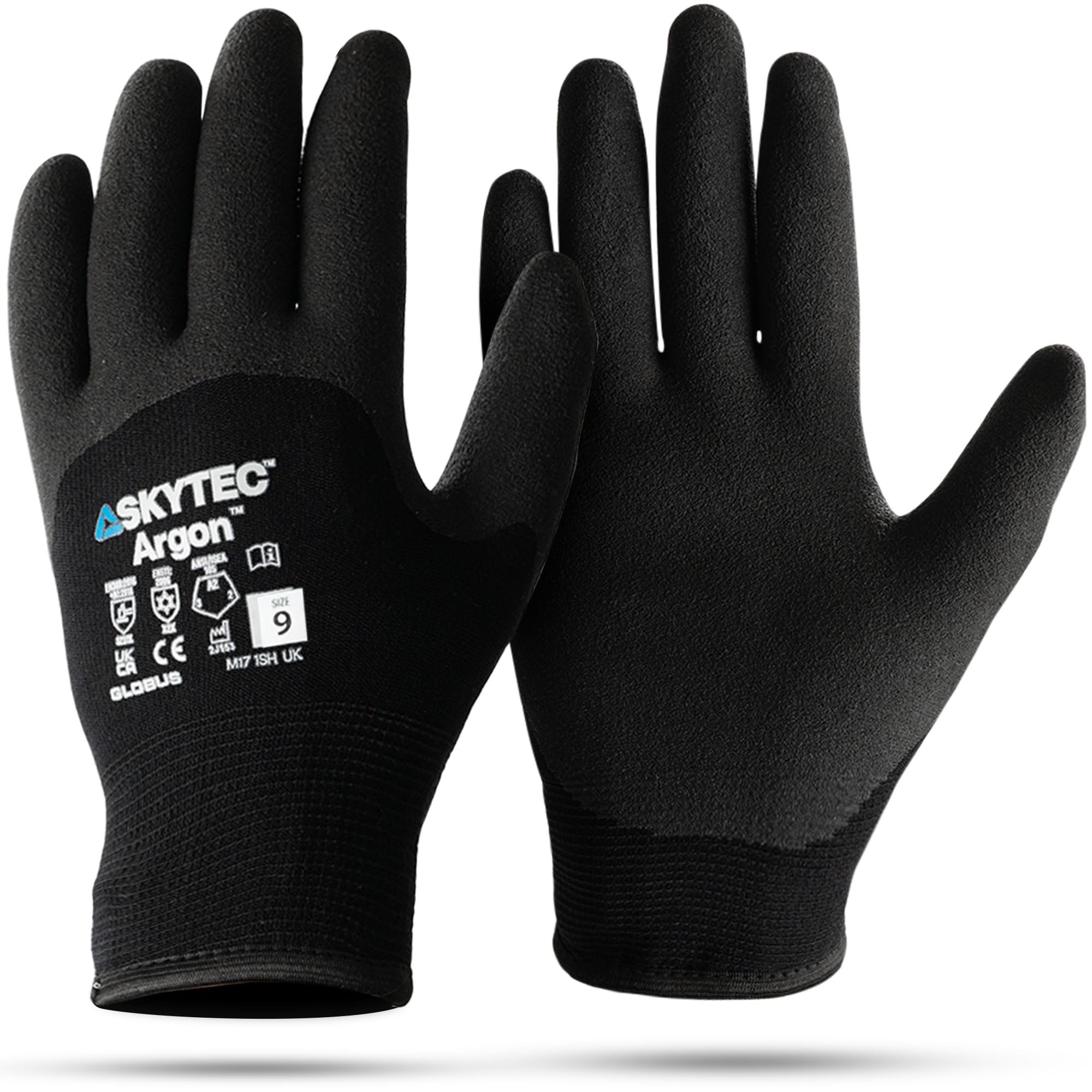 Skytec Thermal Gloves - 1 Pair Heavy-Duty Winter Work Gloves for Men & Women - Lightweight, Argon-Insulated, Cold & Water-Resistant Safety Glove for Secure Grip - Small