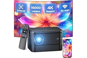 [Electric Focus]XJ-HOME A40 Mini Projector, 4K Projector with WiFi and Bluetooth, Smart Portable Projector with 18000L, Outdoor Movie Projector, Mini Projector for Phone/TV Stick/HDMI/USB/DVD/PS