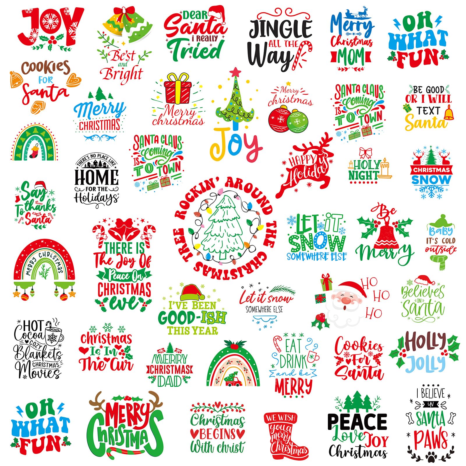FindFunFine Vinyl Christmas Stickers For Crafts 350 Stickers Christmas Stickers Christmas Bless Saying Stickers For Water Bottle Scrapbooking Merry Christmas Xmas Gifts Decals Inspirational Stickers