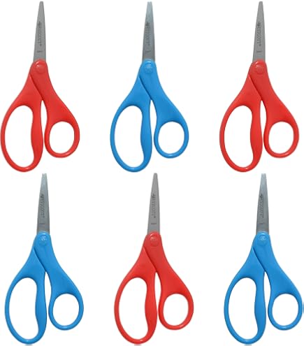 Westcott Preferred Bent Scissors - 8 Inch, Stainless Steel, Blue Handle, Right/Left Hand Use, Pointed Tip - View #10