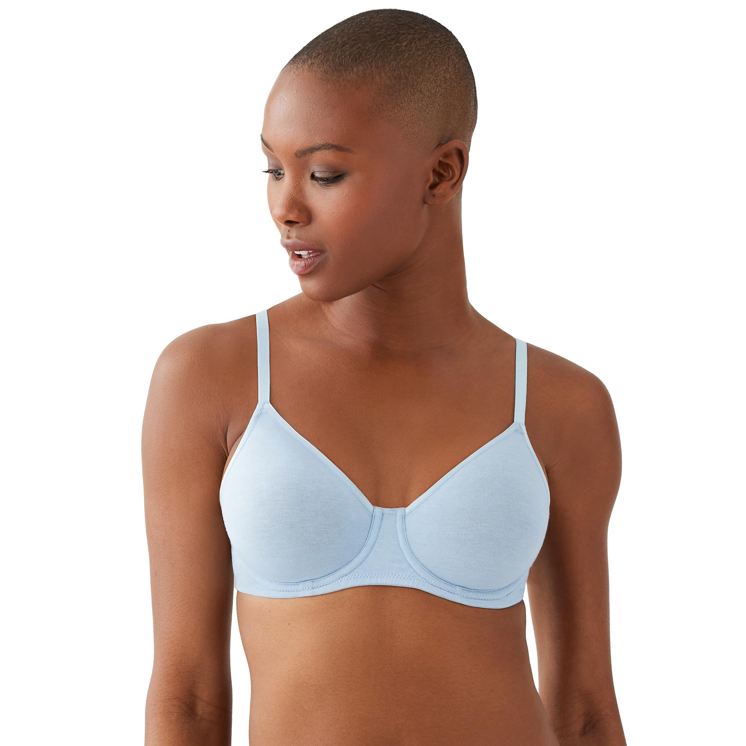 b.tempt’d by Wacoal Women’s Cotton to a Tee Underwire Bra, Dream Blue