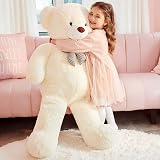 IKASA Giant Teddy Bear 120cm White Plush Stuffed Toy view 4