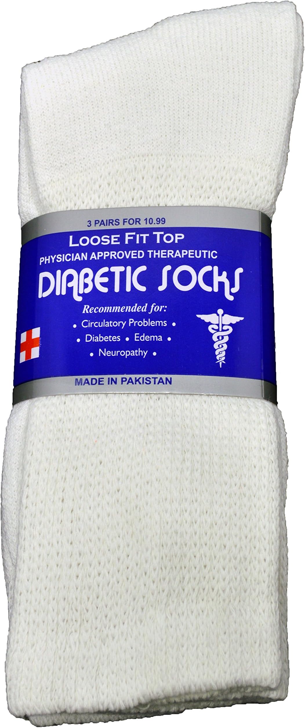Diabetic Socks Unisex Three Sizes and Colors To Choose From (3 or 6 Pair)