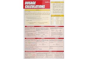 SWIFTPASS Dosage Calculations Quick Exam Study Sheet - Medical Math for Nursing Students, Paramedics, Registered Nurses