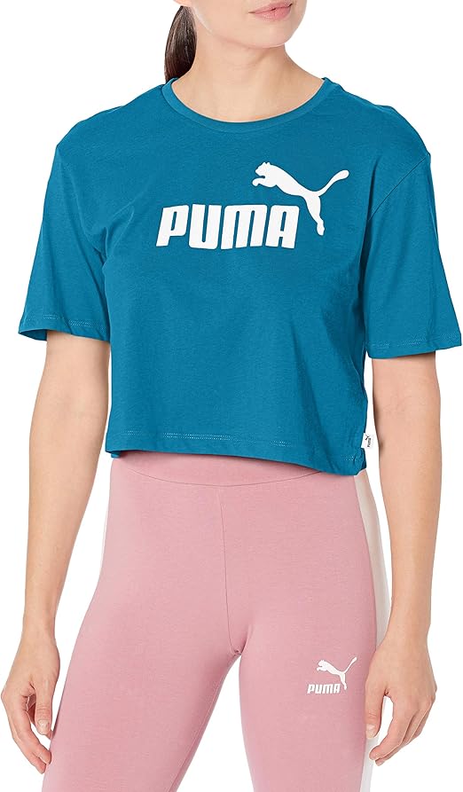 PUMA Women's Essentials+ Cropped TShirt Amazon.co.uk Clothing