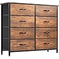YITAHOME 8 Drawers Fabric Dresser, Furniture Storage Tower Cabinet, Organizer for Bedroom, Living Room, Hallway, Closet, Sturdy Steel Frame, Wooden Top, Easy-to-Pull Fabric Bins