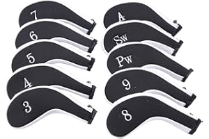 Sword &Shield sports Neoprene Zipper Golf Club Iron Head Covers Iron Covers 10pcs/Set