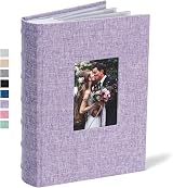 Vienrose Photo Album 300 Pockets Linen Cover 6x4 Memories Memo Space Purple
