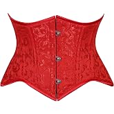Daisy corsets Women's Daisy Corsets Womens Brocade Mini Cincher Underbust Corset Waist Cincher Top &amp; Plus Size