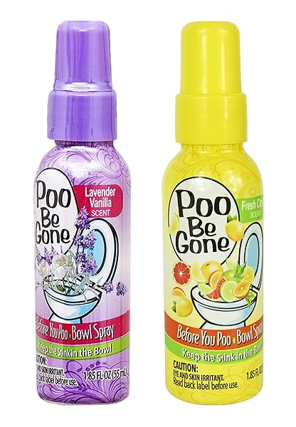 SET OF 2 STINKY BOWL SPRAY 1.85OZ – BEFORE YOU GO TOILET BATHROOM DEODORIZER – FEATURES FRESH CITRUS SCENT AND LAVENDER SCENT!