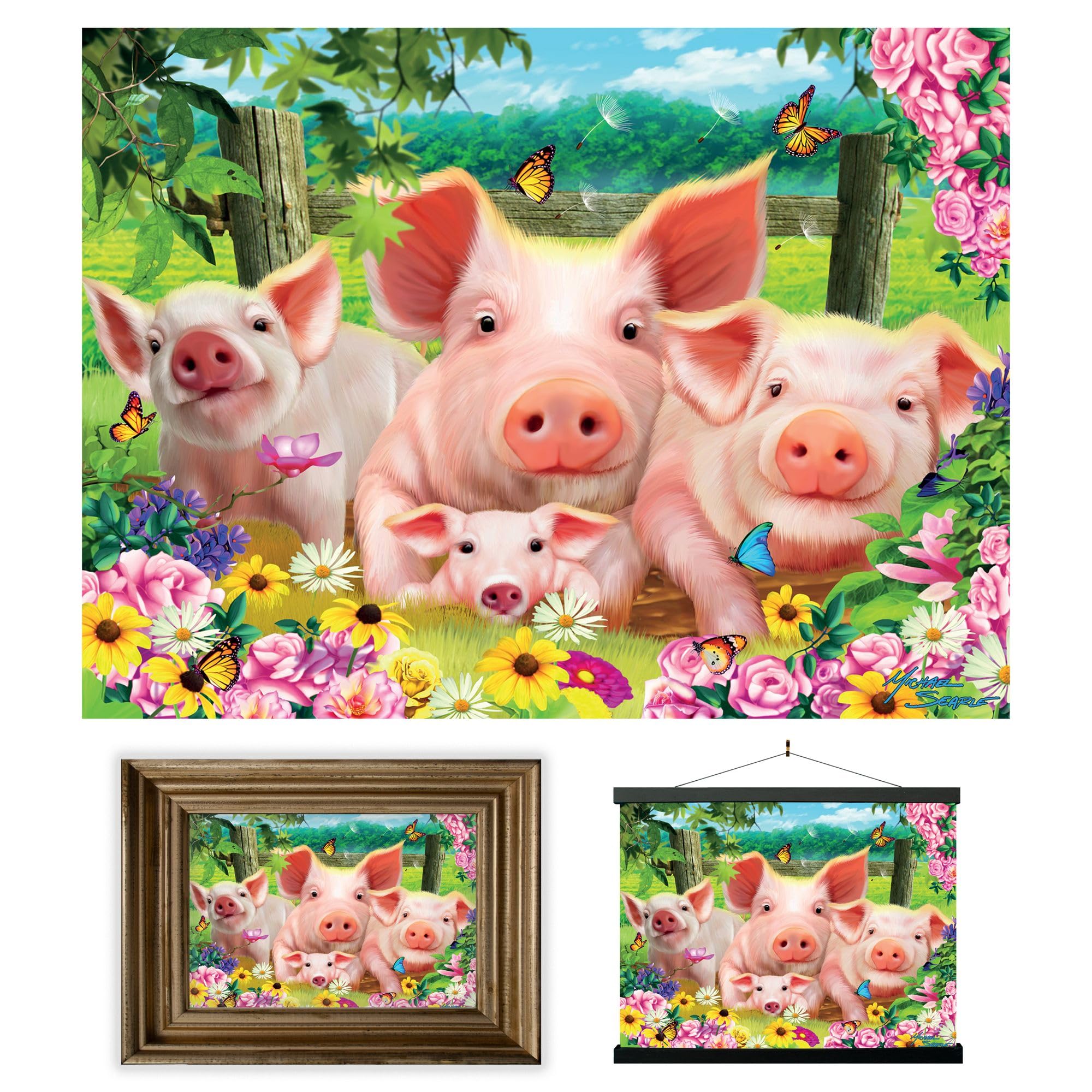 3D LiveLife Lenticular Wall Art Prints - Pig Pen from Deluxebase. Unframed 3D Farm Poster. A perfect wall filler. Original artwork licensed from renowned artist, Michael Searle