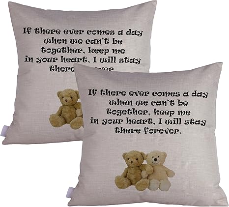 Amazon Com Queenie 2 Pcs All About Love Quotable Quotes Meaningful English Writing Decorative Pillowcase Thick Cushion Cover 18 X 18 Inch 45 X 45 Cm Keep Me In Your Heart Home Kitchen