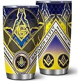 ATHAND Freemason Masonic Gifts for Men, Code Square & Compass Tumbler Live Better Logo Symbols,Triple Great Light 20 Oz with Lid Stainless Steel Double Wall Insulated Water Bottle,1 Pcs