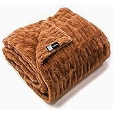 Minky Designs Copper Minky Blanket – Ultra Soft Faux Fur Throw Blanket for Couch, Bed & Home – Fluffy, Warm & Luxurious – Chic Collection (Medium, 50x60)