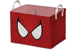 OQFGD Spider Hero Storage Basket Spider Laundry Clothes Basket Spider Hero Nursery Basket With Hard Bottom Square Baby Toys Storage Box and Bins Toys Gifts Basket for Boys and Girls Spider Hero Rooms Decor