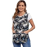 Nanxson Cobbler Apron for Women with 2 Patch Pockets Cotton Printed Vintage Apron with Buttons for Work Chef Kitchen Home