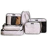 Jadyn Packing Cubes for Travel, 6-Piece Large Packing Cube Organizer Set for Suitcase, Duffel Bag, Luggage, Multiple Sizes Travel Essentials (Desert Leopard)