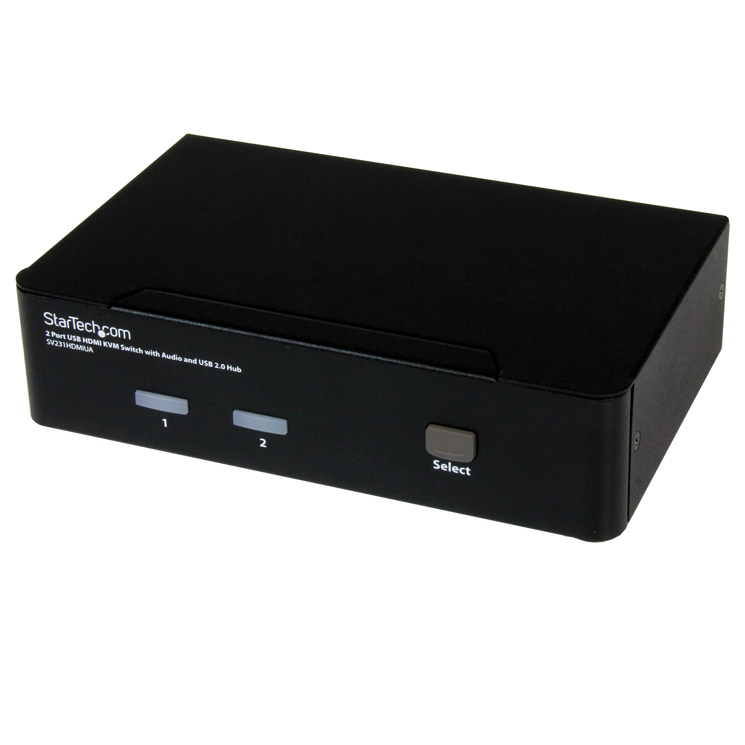 StarTech.com 2 Port USB HDMI KVM Switch / Switcher with Audio and USB 2.0 Hub