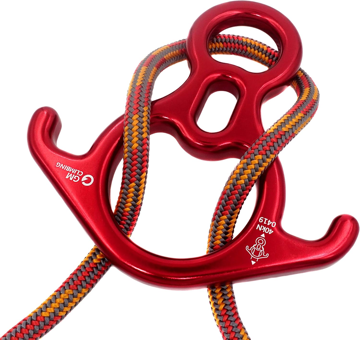 GM CLIMBING 40kN Rescue Figure 8 Descender with Bent-Ear Rappelling Gear Belay Device : Sports & Outdoors