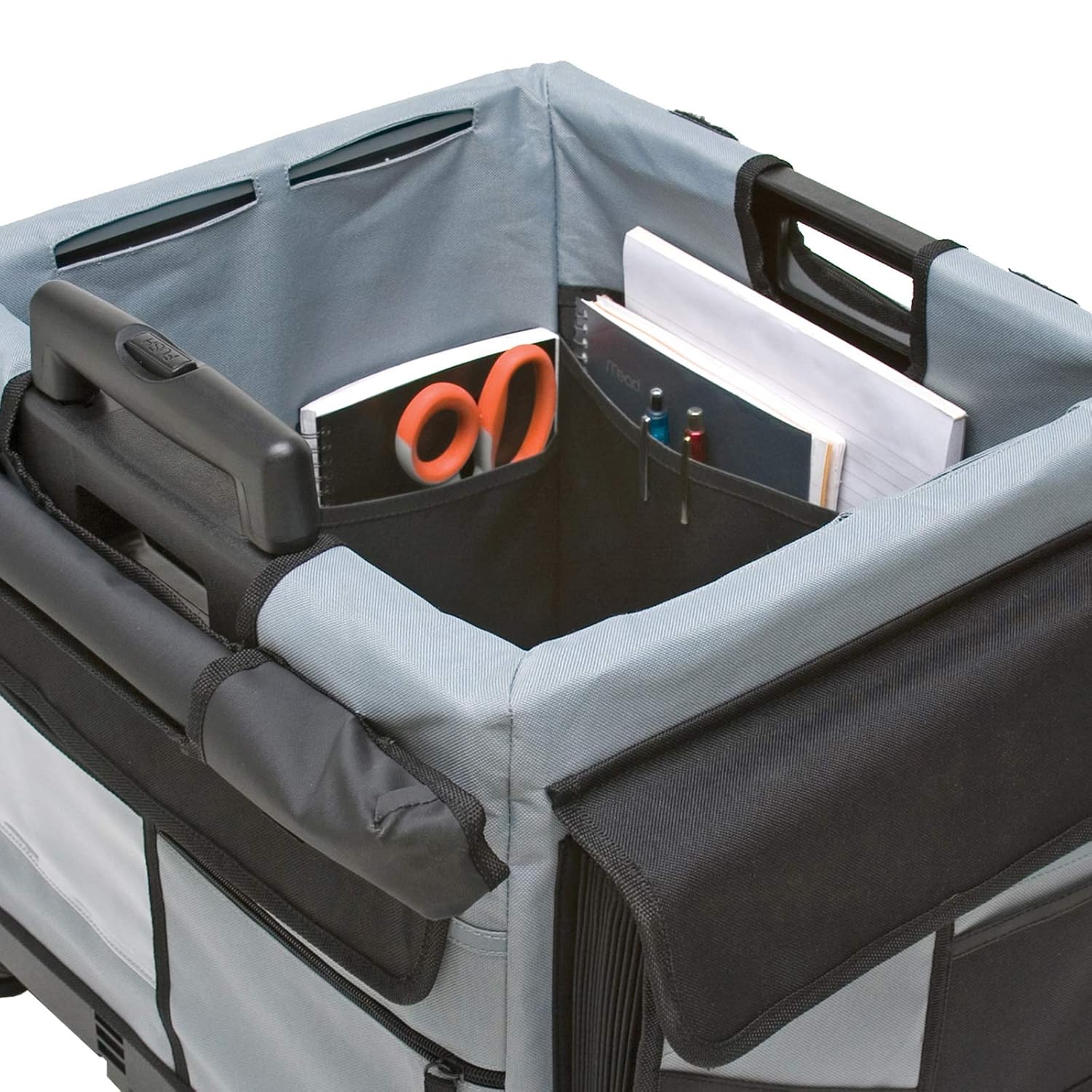 ECR4Kids - ELR-0549B MemoryStor Universal Rolling Cart and Organizer Bag Set, Black/Gray, Black/gray, 17.50" x 15.75" x 16.50" (763960528426): Industrial & Scientific