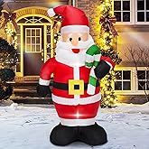 YOUBEMAGIC 4FT Cute Christmas Inflatable Santa Claus with Build-in LED Lights, Blow up Christmas Inflatable Outdoor Indoor Decorations Large Party Yard Decoration (4FT Santa Claus)