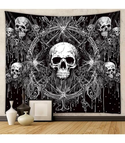 Amazon.com: Killstar Carnival Tapestry Clown Skull Red And