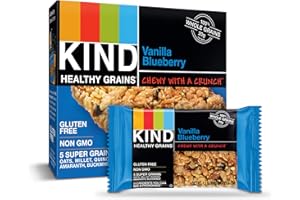 KIND Healthy Grains Bars Gluten Free 1.2 Ounce, HGB Vanilla Blueberry, 40 Count