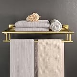 SAYAYO Towel Rail 20 Inch Wall Mounted SUS304 Brushed Gold view 4