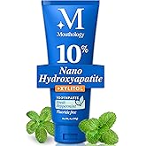 Mouthology 10% Nano Hydroxyapatite Toothpaste (Fluoride Free), Whitening*, Rod Shaped nHa, Xylitol Toothpaste for Adults, Enamel Care*, Sensitive Teeth*, SLS Free, Mint 4oz (USA Made)