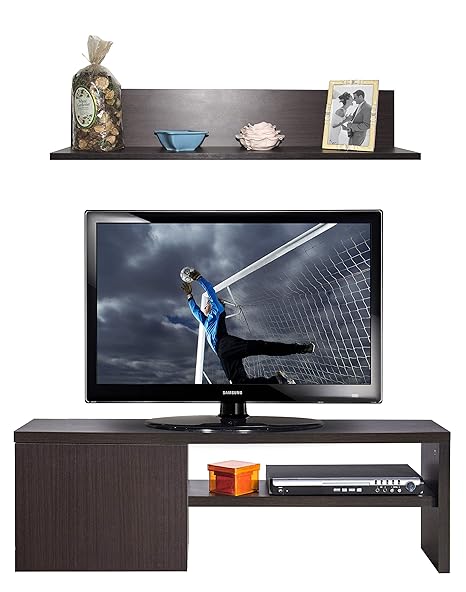 Stylespa Cove TV Unit with Wall Shelf (Bamboo)