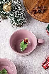 DIHOclub Ceramic Ladybug Cup Hidden 3D Animal