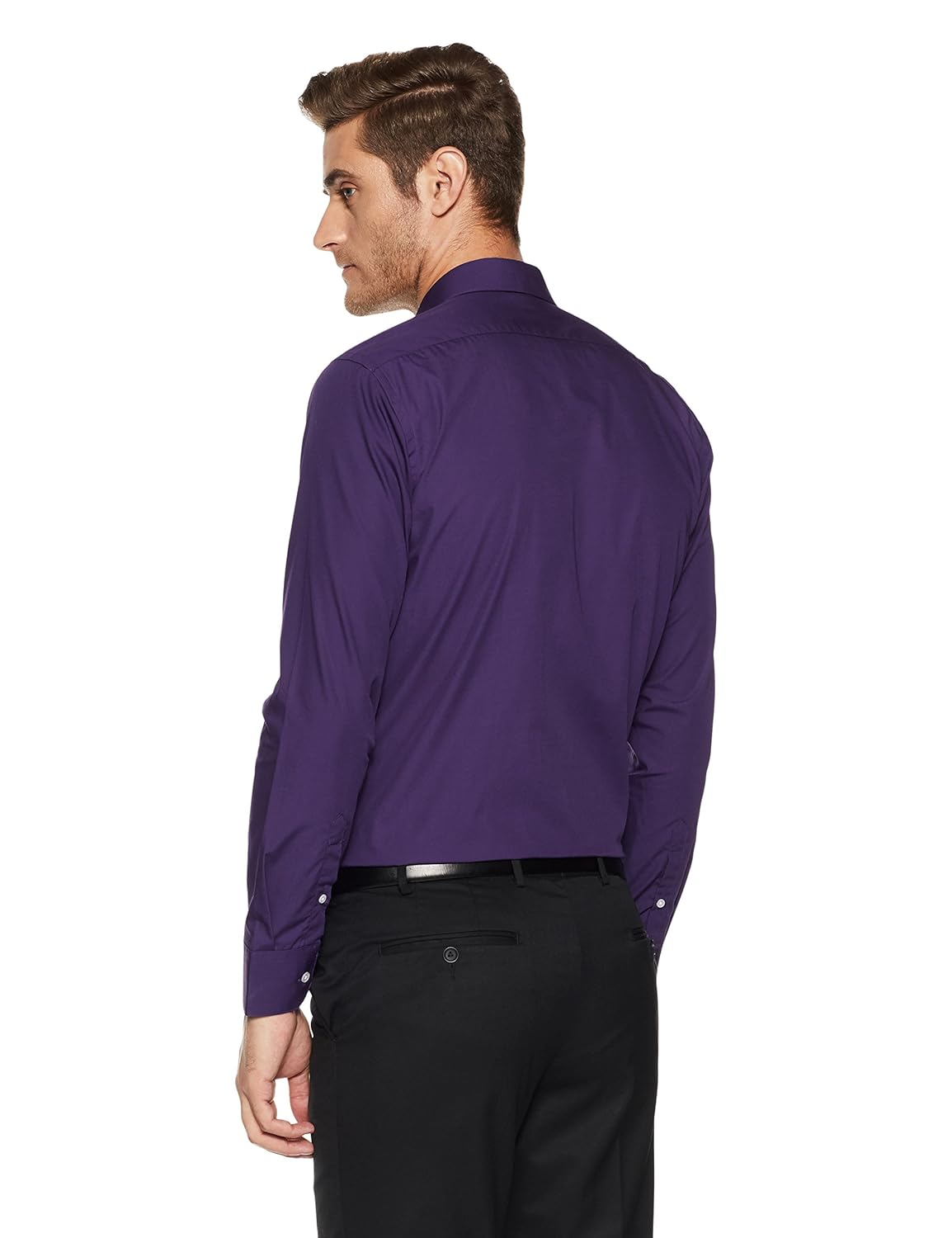 van heusen men's plain slim fit formal shirt
