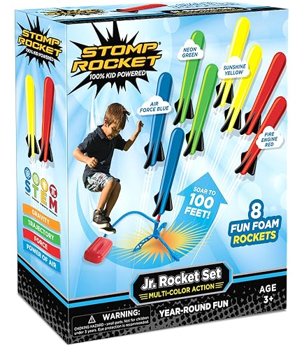 Stomp Rocket Recharge X-Treme – 3 Fusées à Air – Jusqu'à 122 M – Compatible Uniquement Avec Lanceur X-Treme