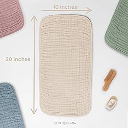 Comfy Cubs Muslin Burp Cloths 20" x 10", Pack of 6