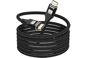 RyzzRooa HDMI 2.2 Cable 96Gbps 6FT, 16K@60Hz/8K@240Hz/4K@480Hz, HDMI Braided Cord for Home Theater & Conference, Supports HDR