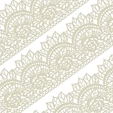 Ready to Use Edible Cake Lace Rose Scallop Ivory White 14-inch 10-piece Set | Large Pre-Made