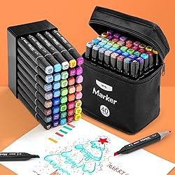 M&G 40 Colors Dual Tip Alcohol Markers, Dual Tip