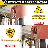 otuiaim Retractable Drill Lanyard 160cm 5KG Tool Tether Carabiner Safety Cord view 2