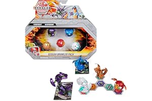 Bakugan Geogan Brawler 5-Pack, Exclusive Mutasect and Viperagon Geogan and 3 Collectible Action Figures, Kids Toys for Boys