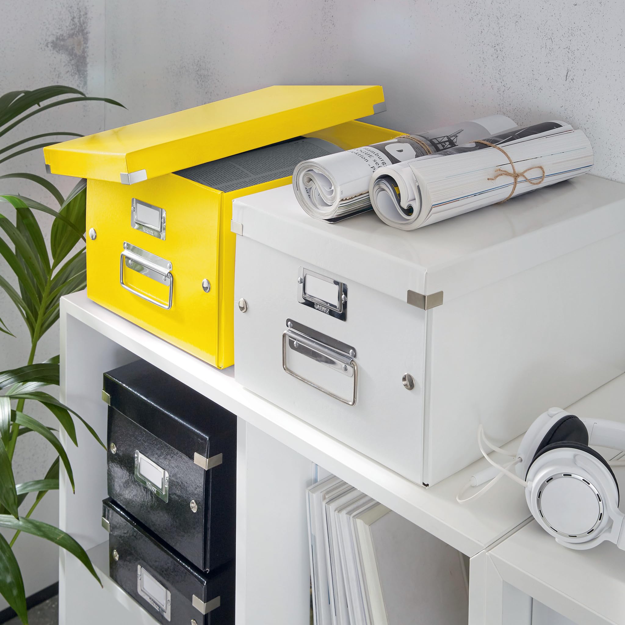 Leitz CD Storage Box, Yellow, Click And Store Range, 60410016 on