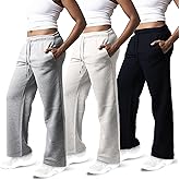 Common Stitch 3 Pack Sweatpants Women, Wide Leg Womens Sweatpants, Workout - Yoga Pants (Available in Plus)