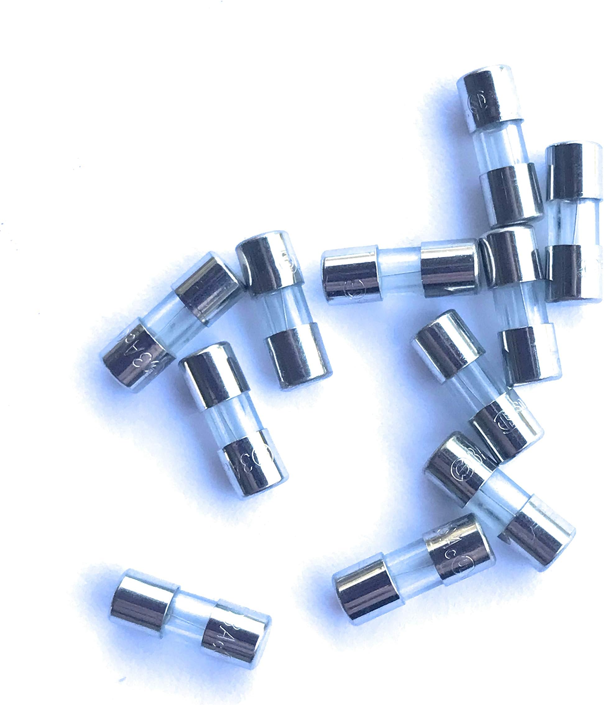 3a 125v Replacement fuses - 10 FUSES - for Christmas mini light strings
