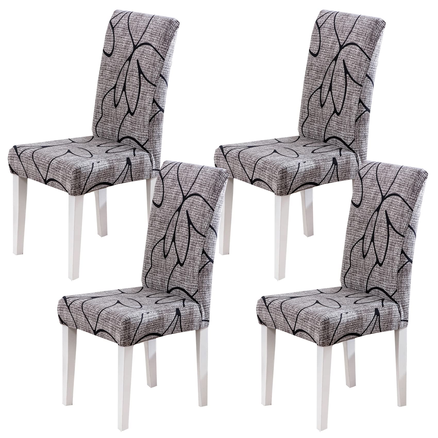 HZDHCLH Chair Covers Set of 4/6 Stretch Modern Chair Slipcovers for Dining Room Kitchen Wedding Party Washable Chair Protector(4pcs, Su Lian)