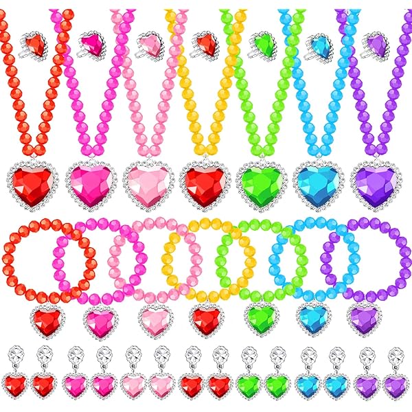 Amazon.com: Sureio 7 Sets Girl Dress up Jewelry Toddler Princess