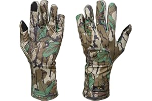 North Mountain Gear Mossy Oak Greenleaf Turkey Hunting Gloves with Call Pocket
