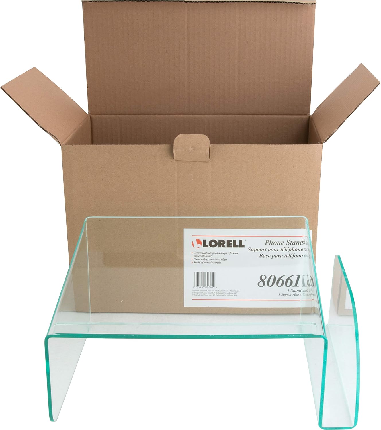 Lorell Phone Stand, Clear/Green : Office Desk Organizers : Office Products