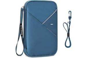 Veki Passport Holder for Travel Women, Family Passport Bag, Travel Document Organizer Case, RFID Blocking Protector