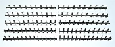 Veqotya 40 Way Pin Header Straight 2.54mm Pitch Tin Plated 10 Pack