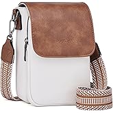 POIUGOYA Small Crossbody Bags for Women Trendy,Leather Triple Compartment Cell Phone Crossbody Wallet Purses with Card Slots | Small, Trendy, Triple Compartment, Cell Phone, with Card Slots, Small